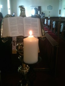 Bible & candle