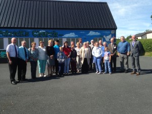 The workers & reps from the church, community, funders, local council and our MP, Lady Sylvia Hermon